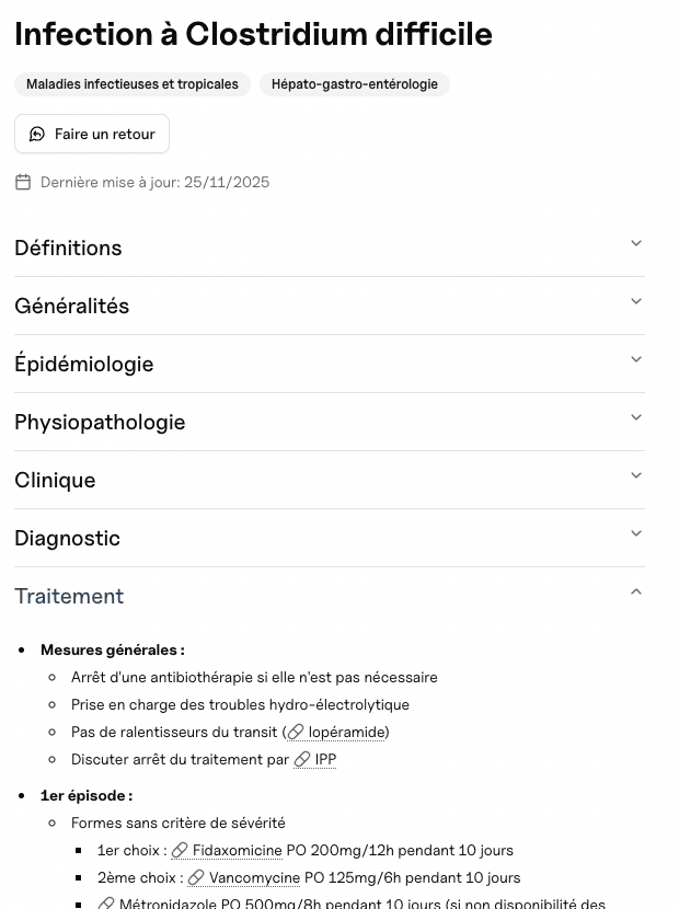 Fiches médicales Notaview pour l'apprentissage